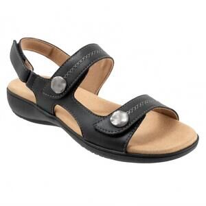 NEW TROTTERS women's romi stitch sandals in black